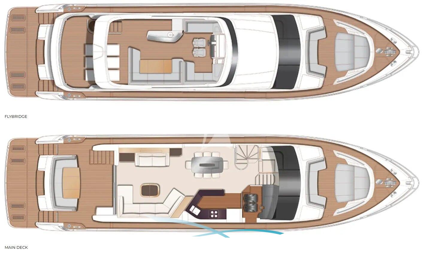 Princess Y78 “Mio Barco” – deck plan