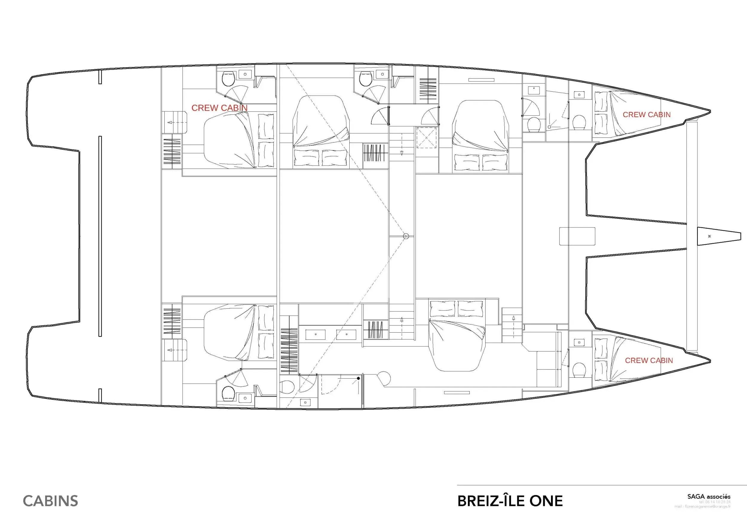 Fountaine Pajot „Neow“ – Decksplan